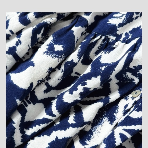 Zara Mini Dress Tunic Oversized Loose Long Sleeve Flounce Bottom Button Front - Picture 15 of 16